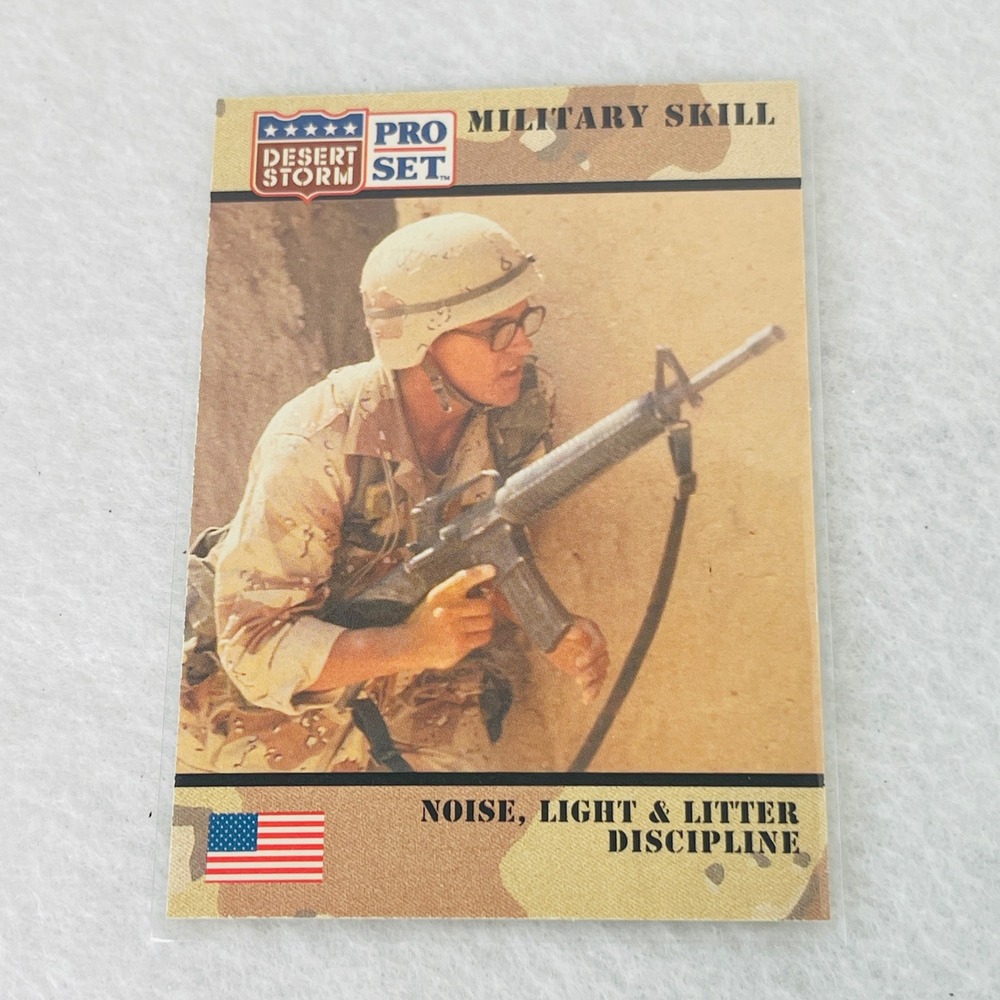 1991 Pro Set Desert Storm Military Skill Card 170 Noise Light Litter Discipline